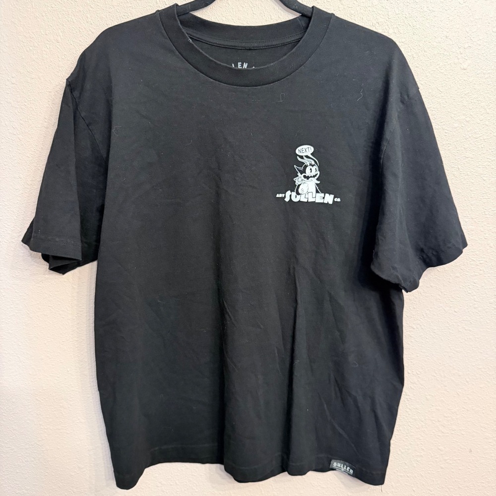 Sullen Art Collective Next Tattoo Devil Graphic T-Shirt Mens Medium Black Cotton